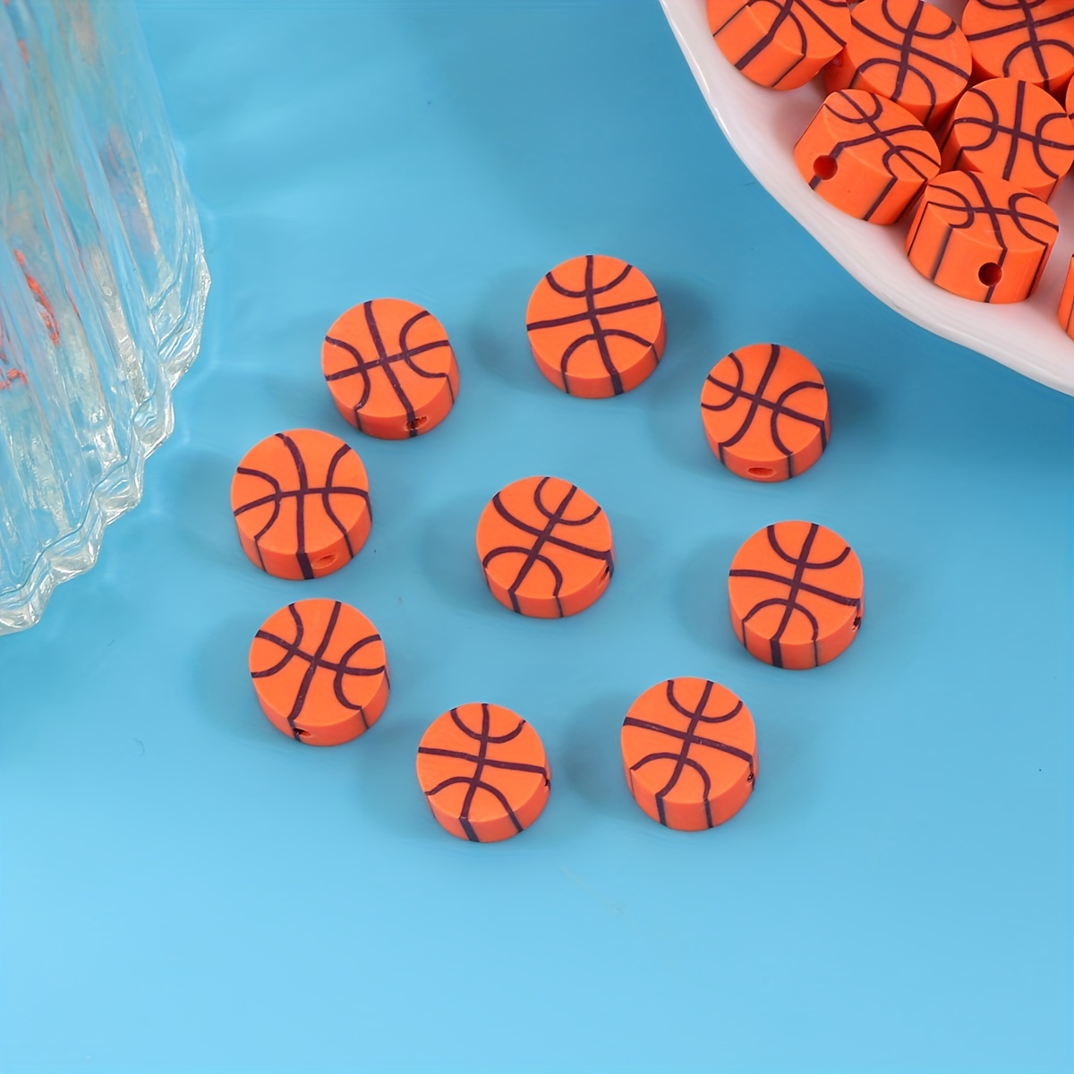  300 Pcs Sports Ball Beads for Jewelry Making, Sports Polymer Clay  Beads Bulk, Baseball Basketball Soccer Volleyball Softball Football Beads  with Box, Colorful Sports Beads for DIY Crafts Bracelet : Arts