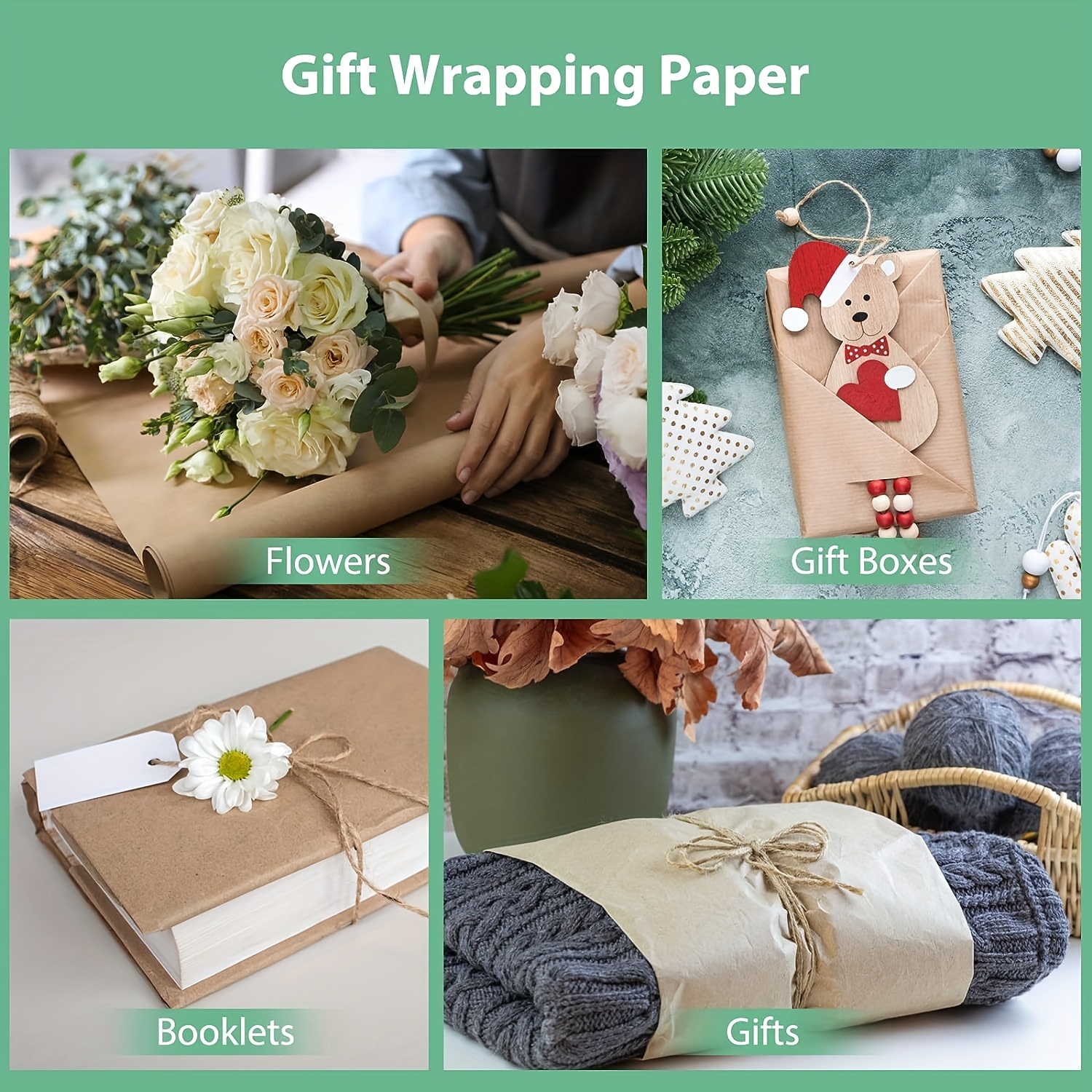 1 Roll of Wrapping Paper Craft Paper Flower Roll Of Brown Paper Roll DIY  Crafts Making Paper - AliExpress