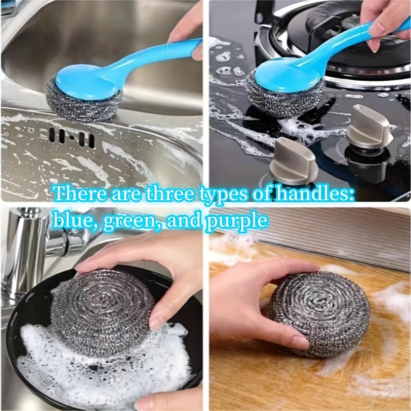 Dishwashing Wire Ball, Stainless Steel Wire Ball Scrubber, Metal Scrubber,  Scouring Pad Ball, Pot Scrubber, Kitchen Cleaning Scrubber Ball, For Dish,  Bowl, Pot, Stove, Range Hood, Sink, Bathroom Cleaning Scrub Ball, Cleaning