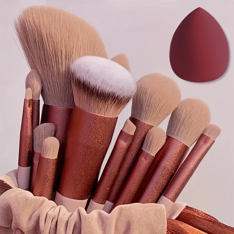 Cute Makeup Brush Set Cartoon Decor Fluffy Blush Eyeshadow - Temu