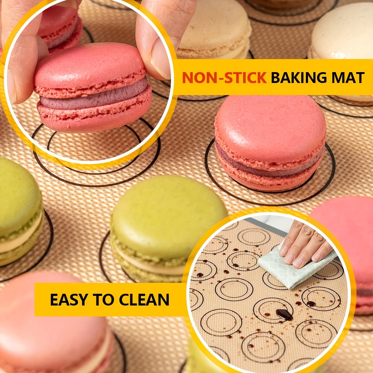 Silicone Baking Mat For Oven Non stick Macaron Silicone Mat - Temu