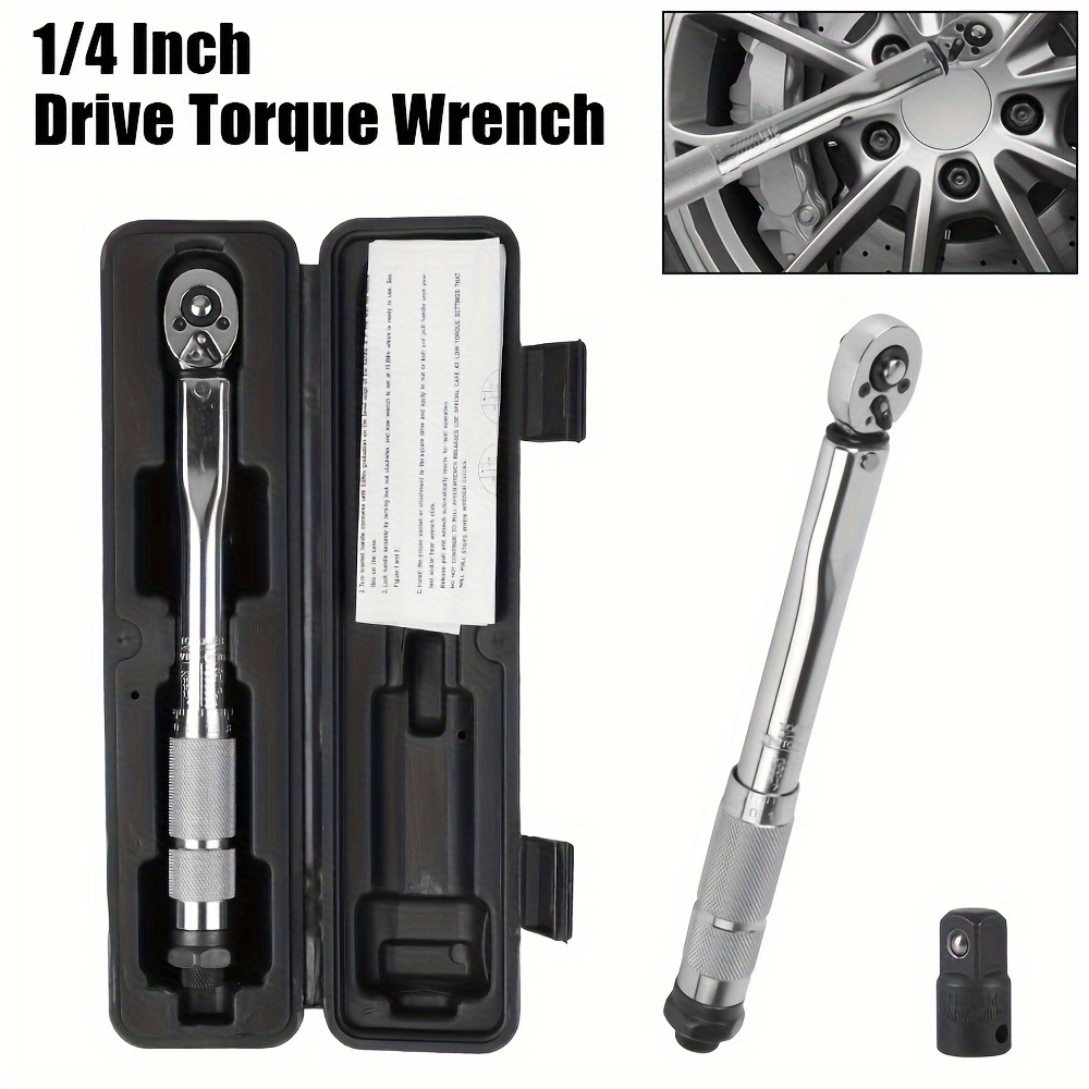 1pc Adjustable Torque Wrench 1 4'' Drive Spanner Hand Tool Car Bike Motorbike