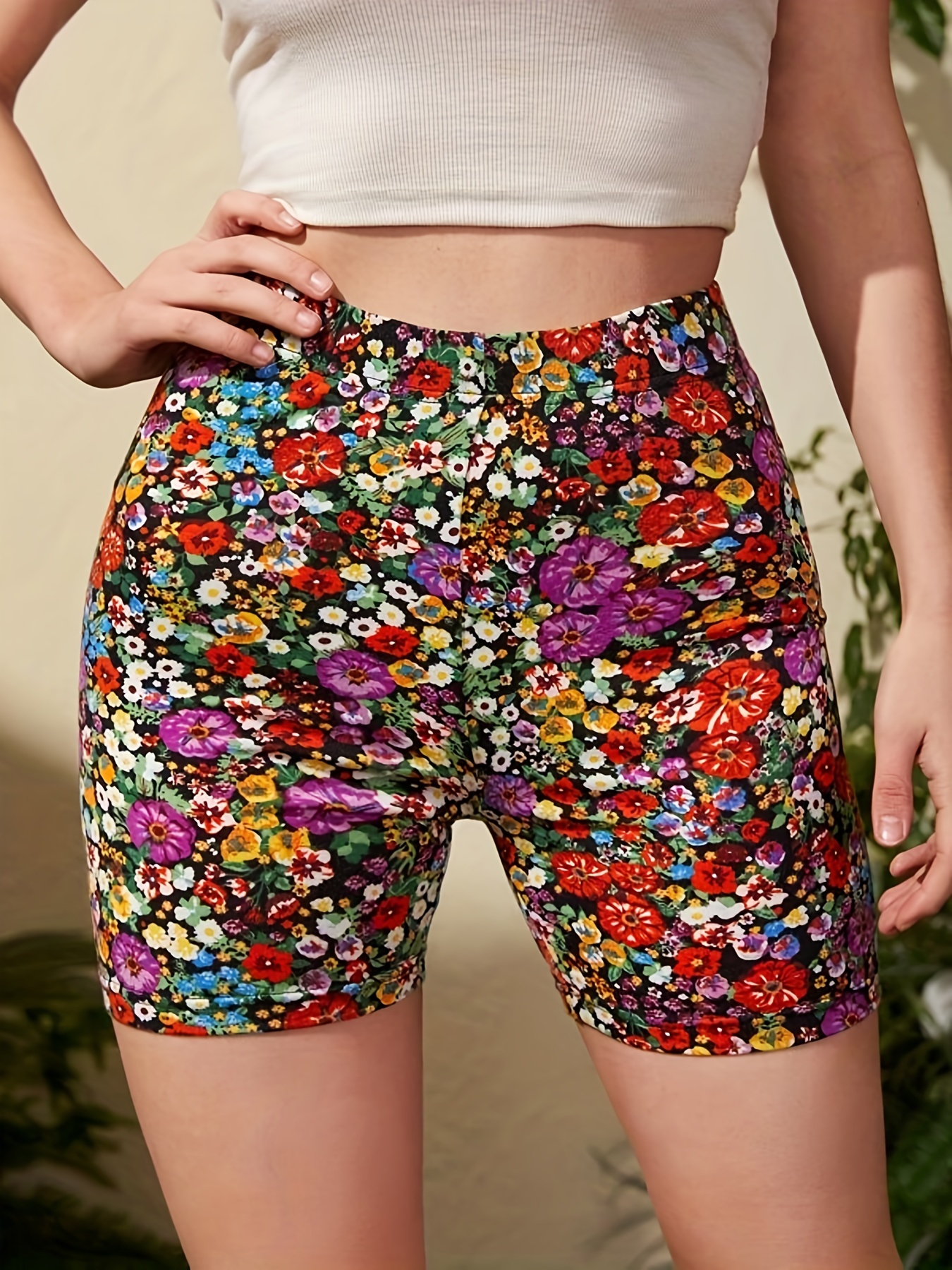 High Waist Honeycomb Sports Shorts