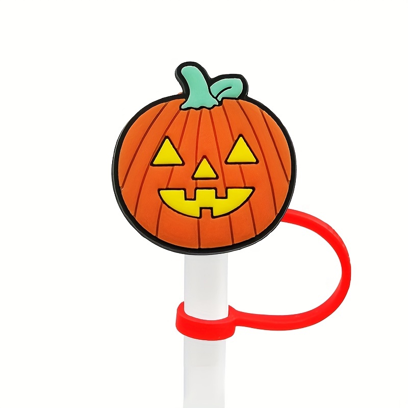 Halloween Pumpkin Gost Silicone Straw Cover - Reusable Drinking Straw  Toppers, Dust-proof & Perfect For Summer & Winter Drinkware Kitchen Party  Accessories! - Temu