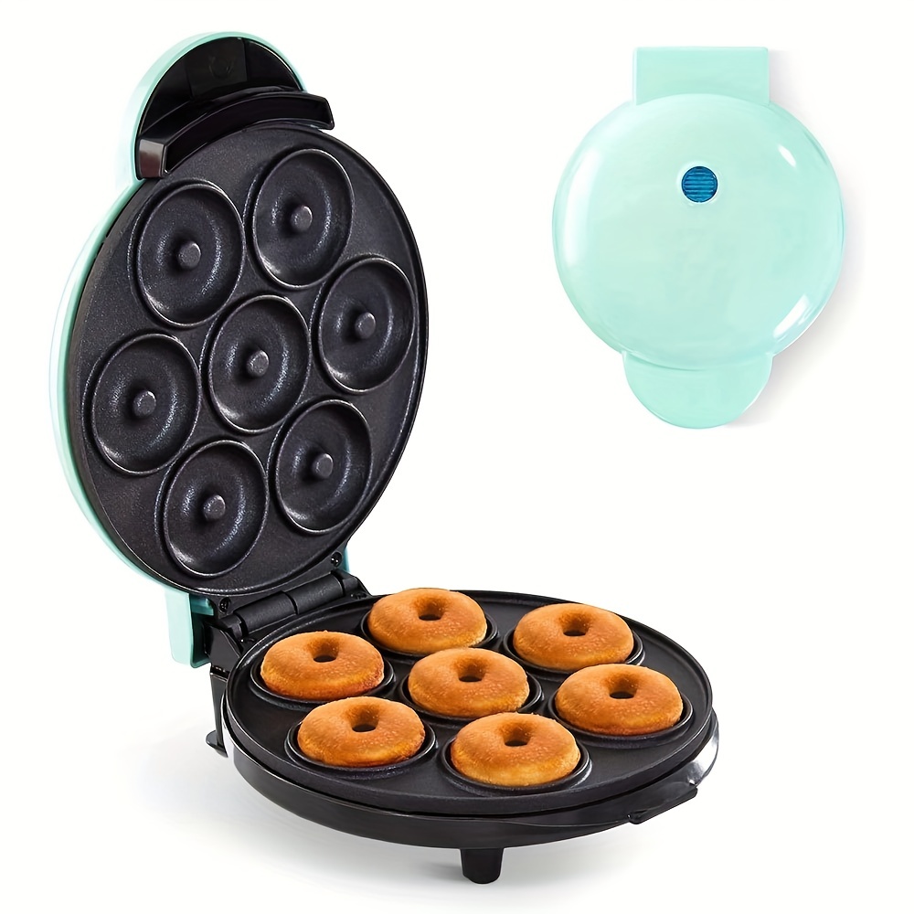 1200W Mini Donut Maker Machine for Kid-Friendly Breakfast, Makes 7