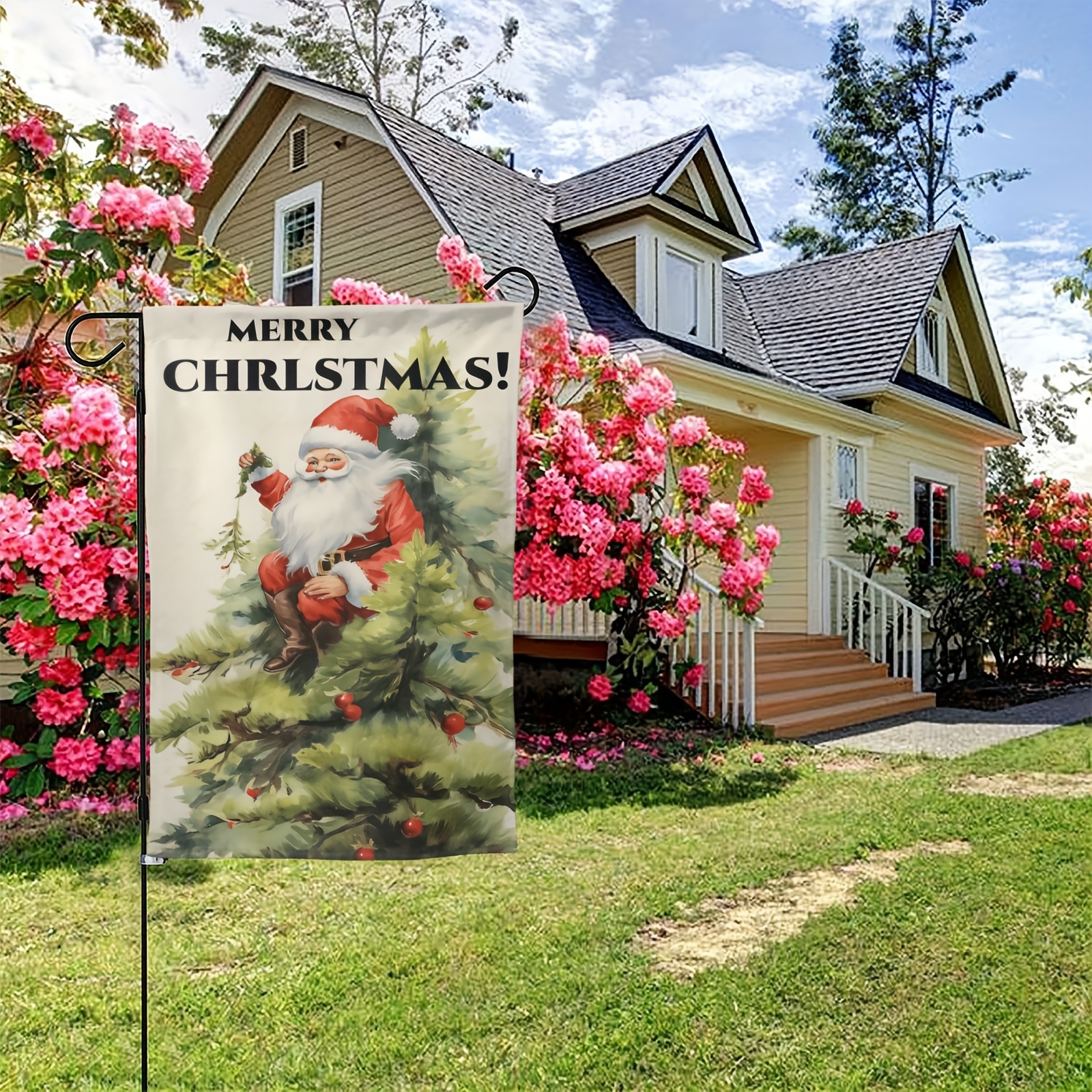  Christmas Garden Flags for Outside Decoration, Xmas