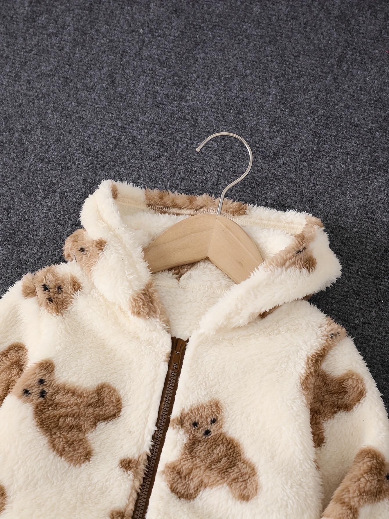 Fuzzy hot sale bear jacket