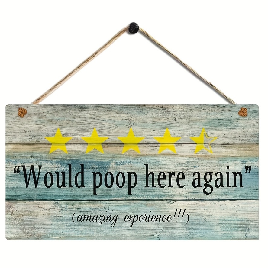 Funny Bathroom Plaque Decor Signs Temu