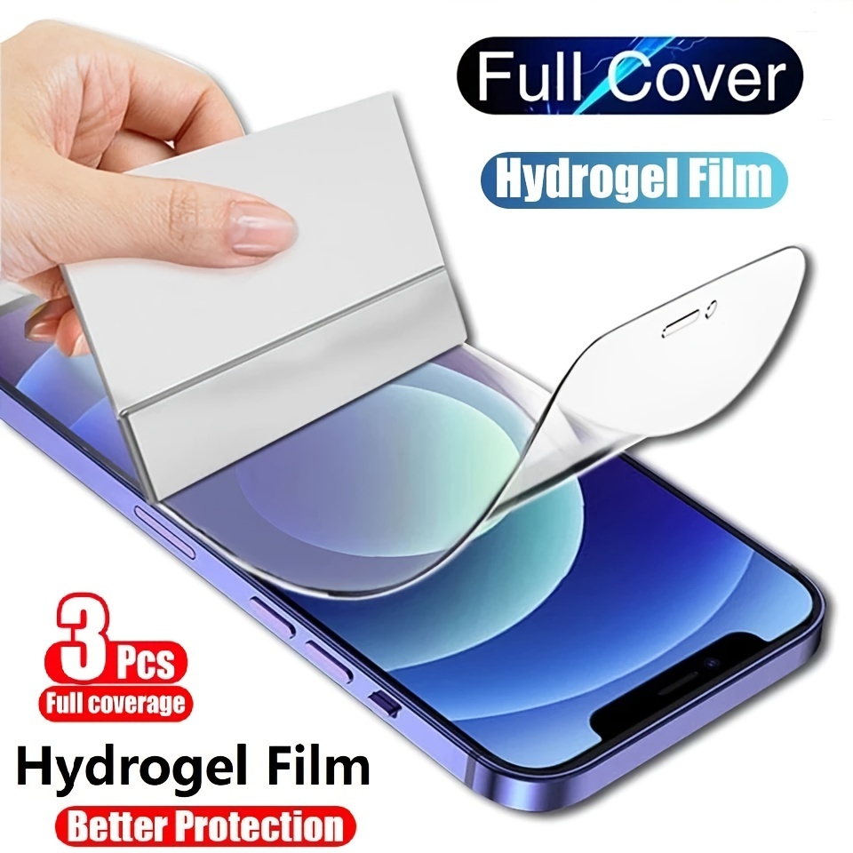 3PCS Hydrogel Film Clear Screen Protector For IPhone 11 12 13 Mini 14 Pro  XS Max X XR 6 6S 7 8 Plus SE2 SE3