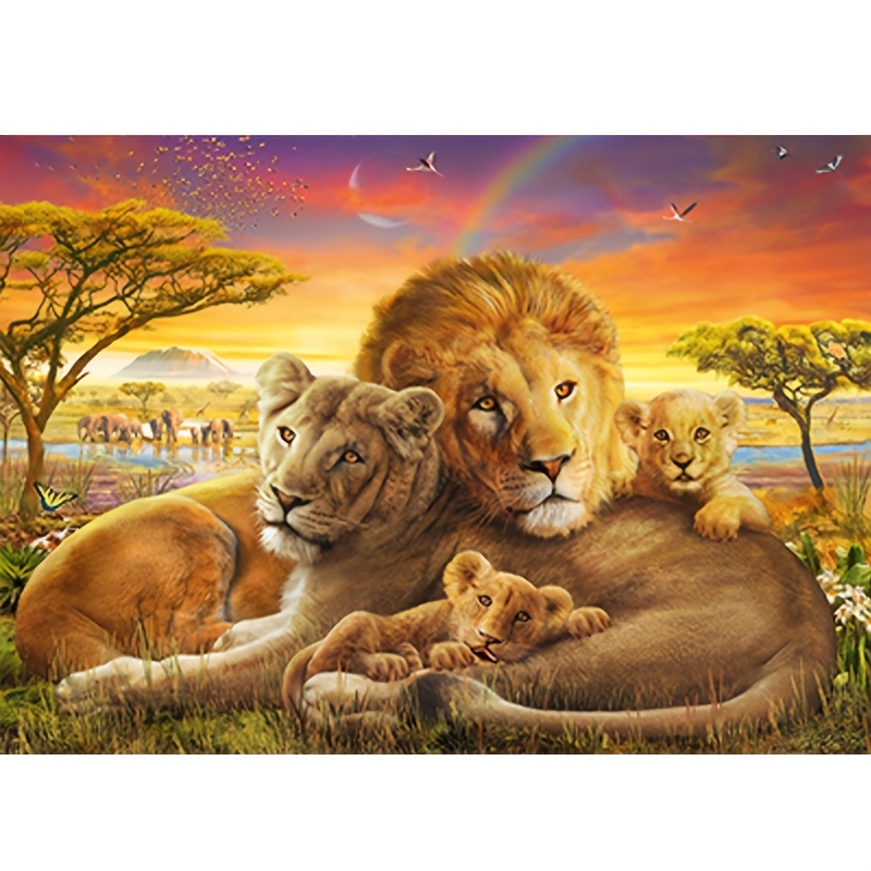 DIY 5D Diamond Painting Kits for Adults, Lion Jesus Picture