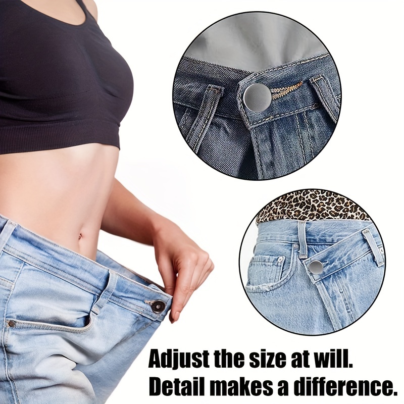 Botones para jeans – Reemplazo de botones de jean, botones instantáneos  desmontables ajustables que no necesitan coser, extiende o reduce cualquier