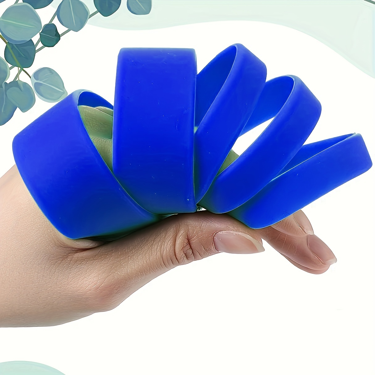 10 PCS Silicone Bands for Sublimation Tumbler, Elastic Heat Resistance  Sublimation Bands for Wrapping Cup (Blue)