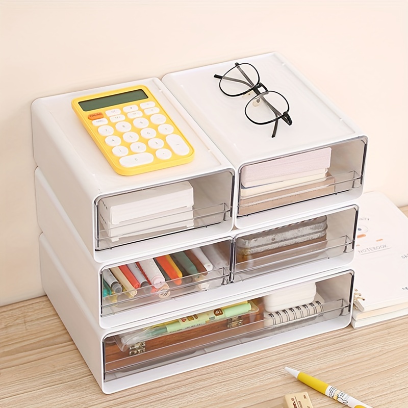 Transparent Stackable Drawer Type Storage Box Multipurpose - Temu