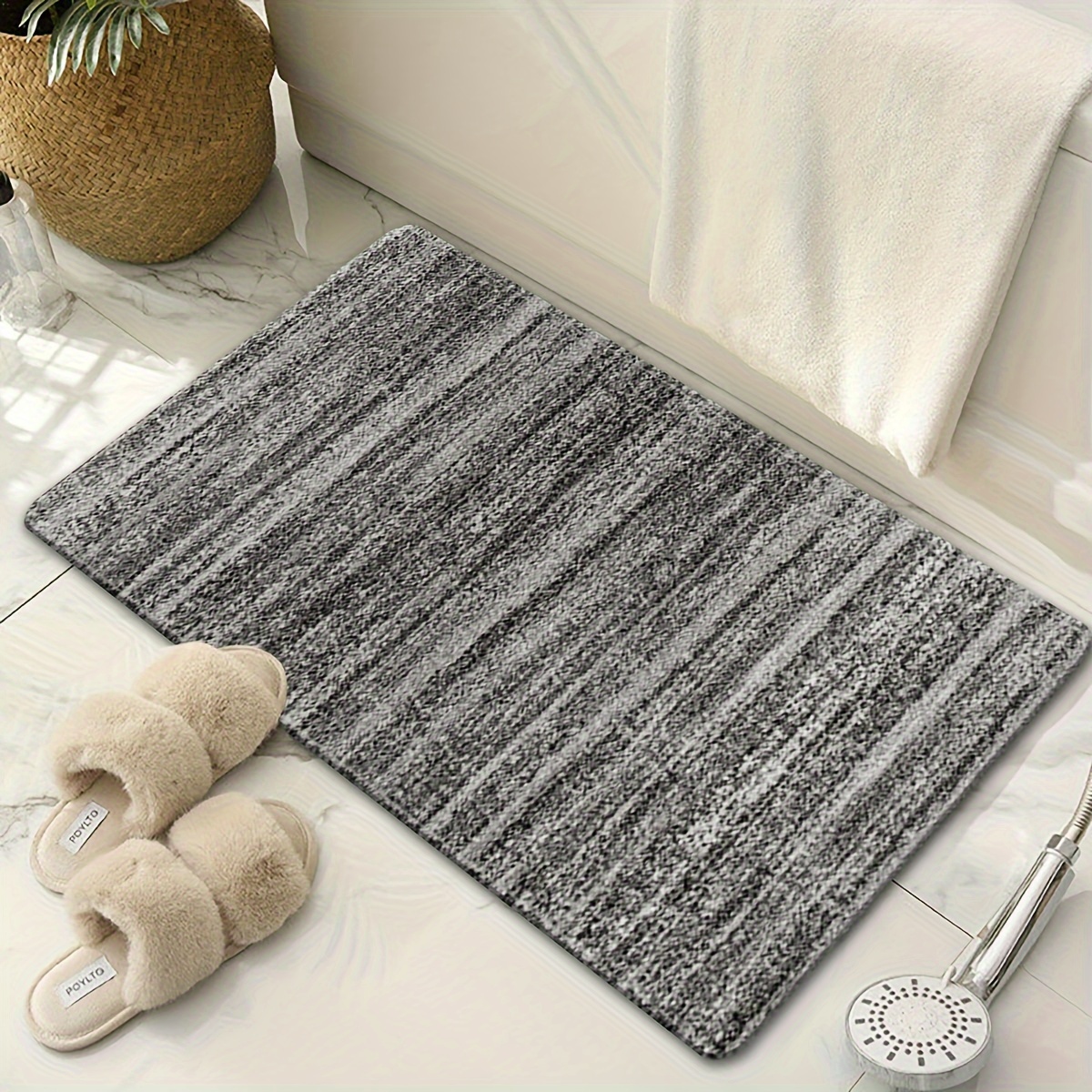 Contemporary Transitional Gray Runner Rug Non Skid Washable - Temu