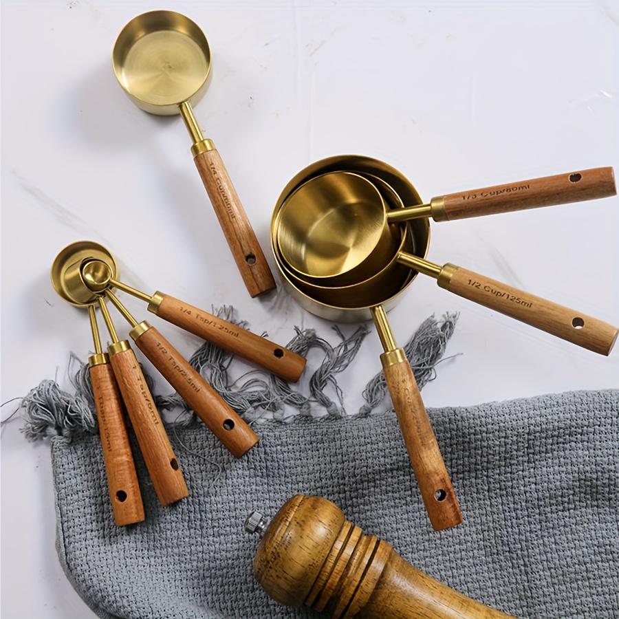 Copper & Brass Measuring Spoons & Cups Set