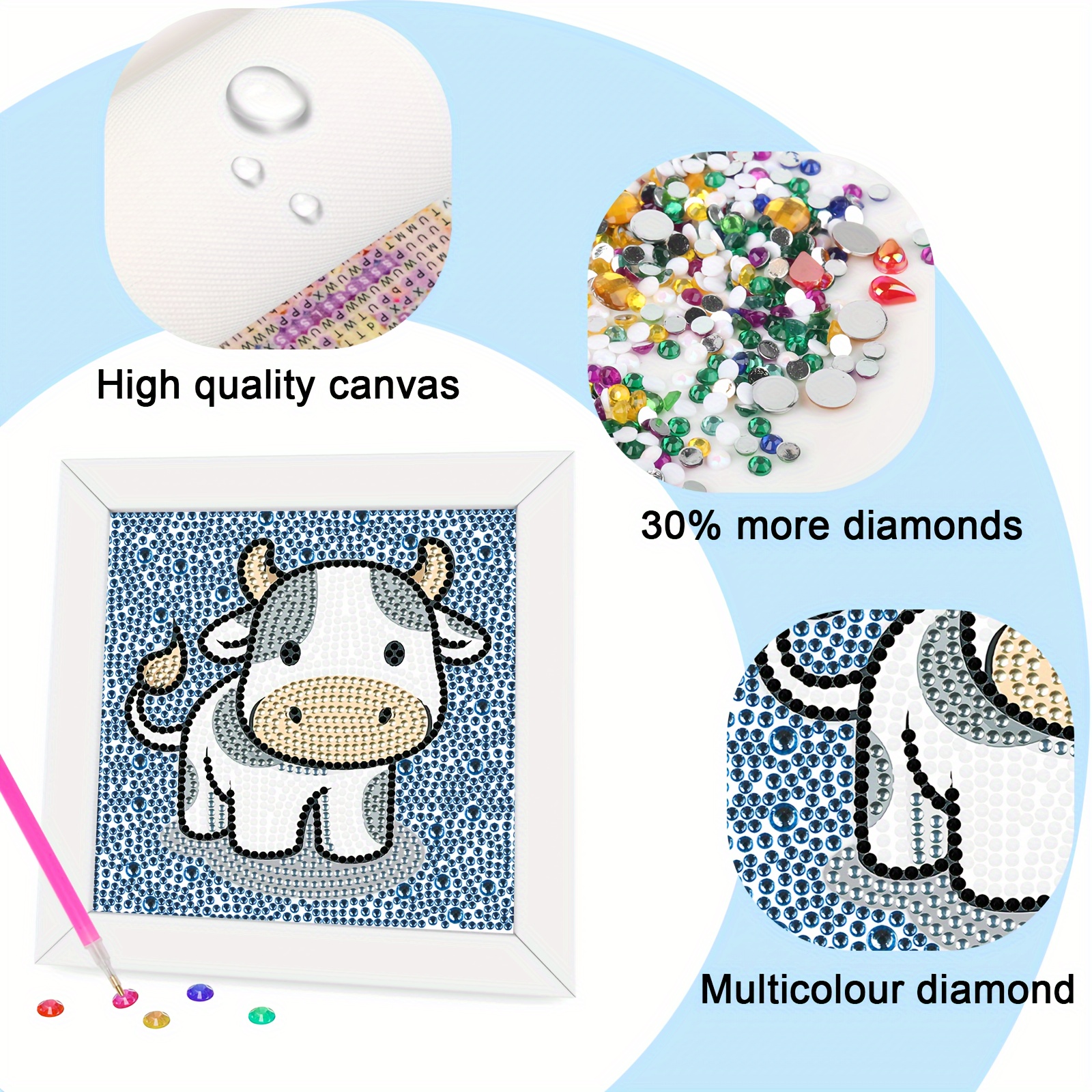 Cow 5d Diamond Painting Kits Big And Small Diamond Handmade - Temu