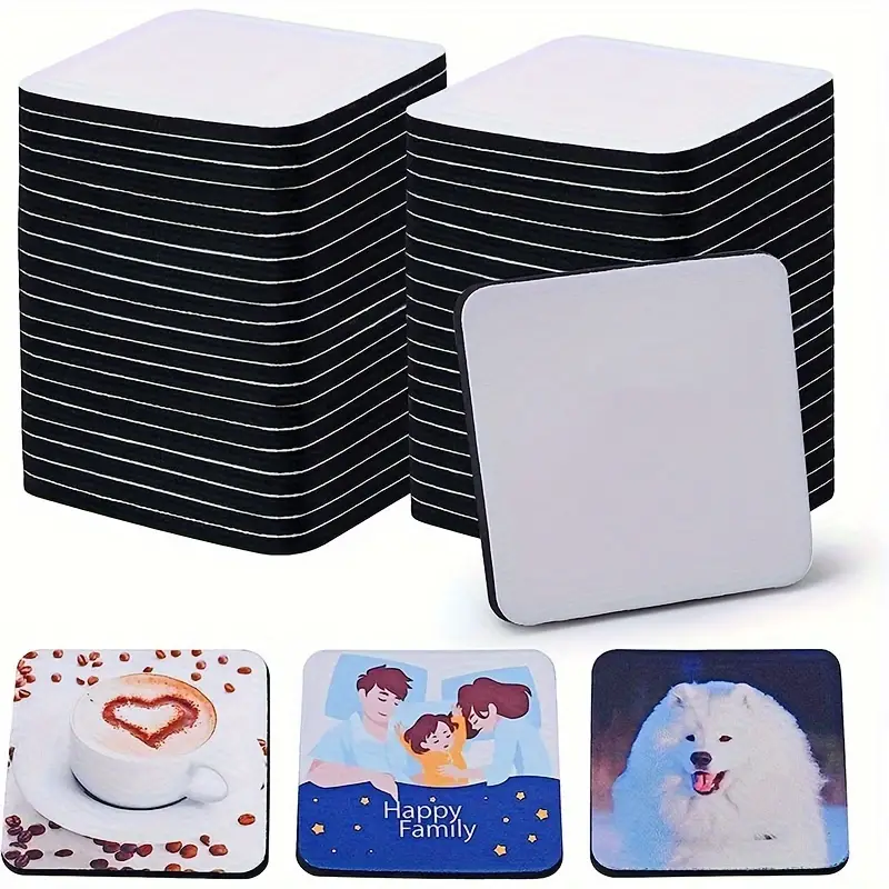 Square Sublimation Blanks Coasters, Thicker Blank Sublimation  Coasters,blank Coasters For Thermal Sublimation Diy Crafts Painting Heat  Transfer - Temu New Zealand