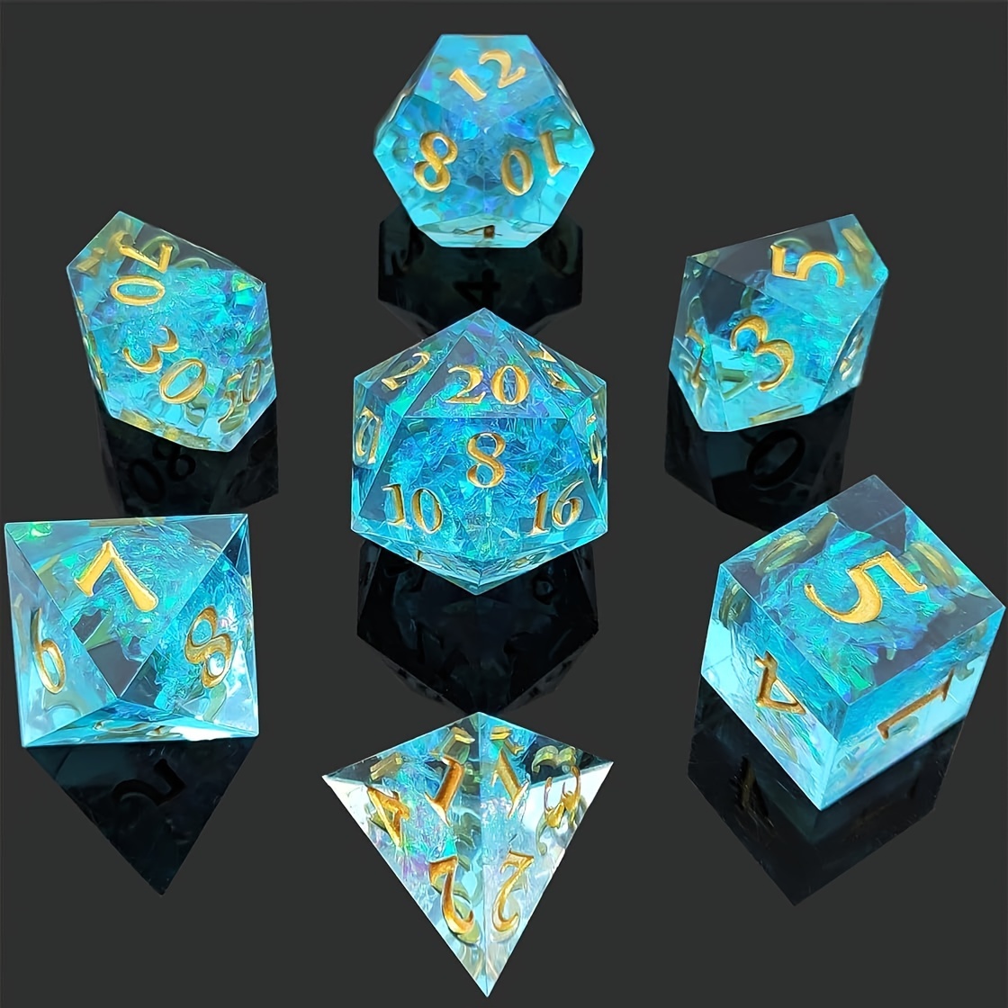 Polyhedral Dice Crystal Epoxy Resin Mold Table Board Game - Temu