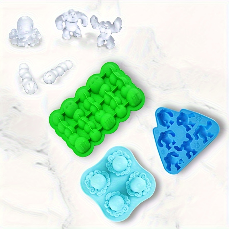 1pc Cartoon 3d Shape Ice Stick Mold Tray, Cat Paw And Smile Face