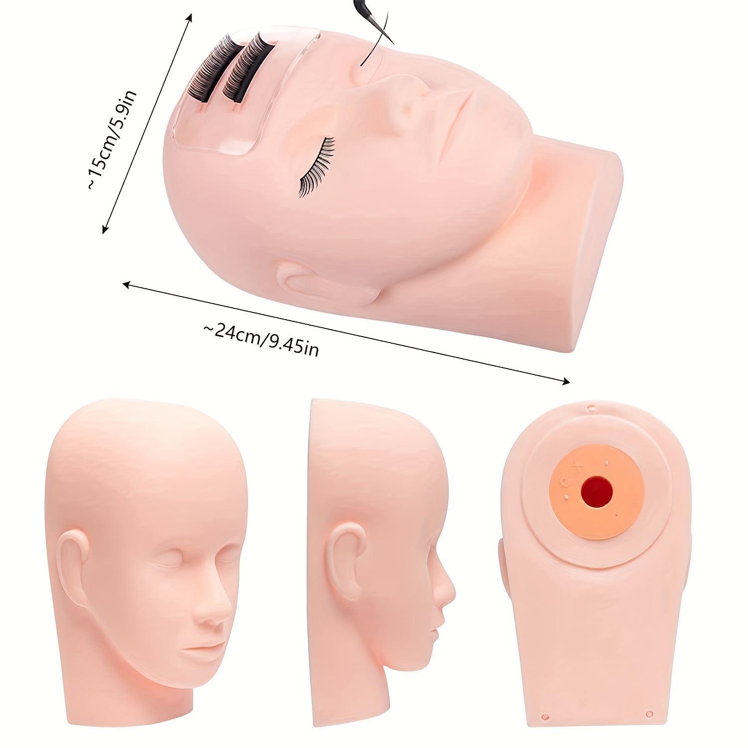 Multi-Function Massage Makeup Practice Soft Mannequin Head Model