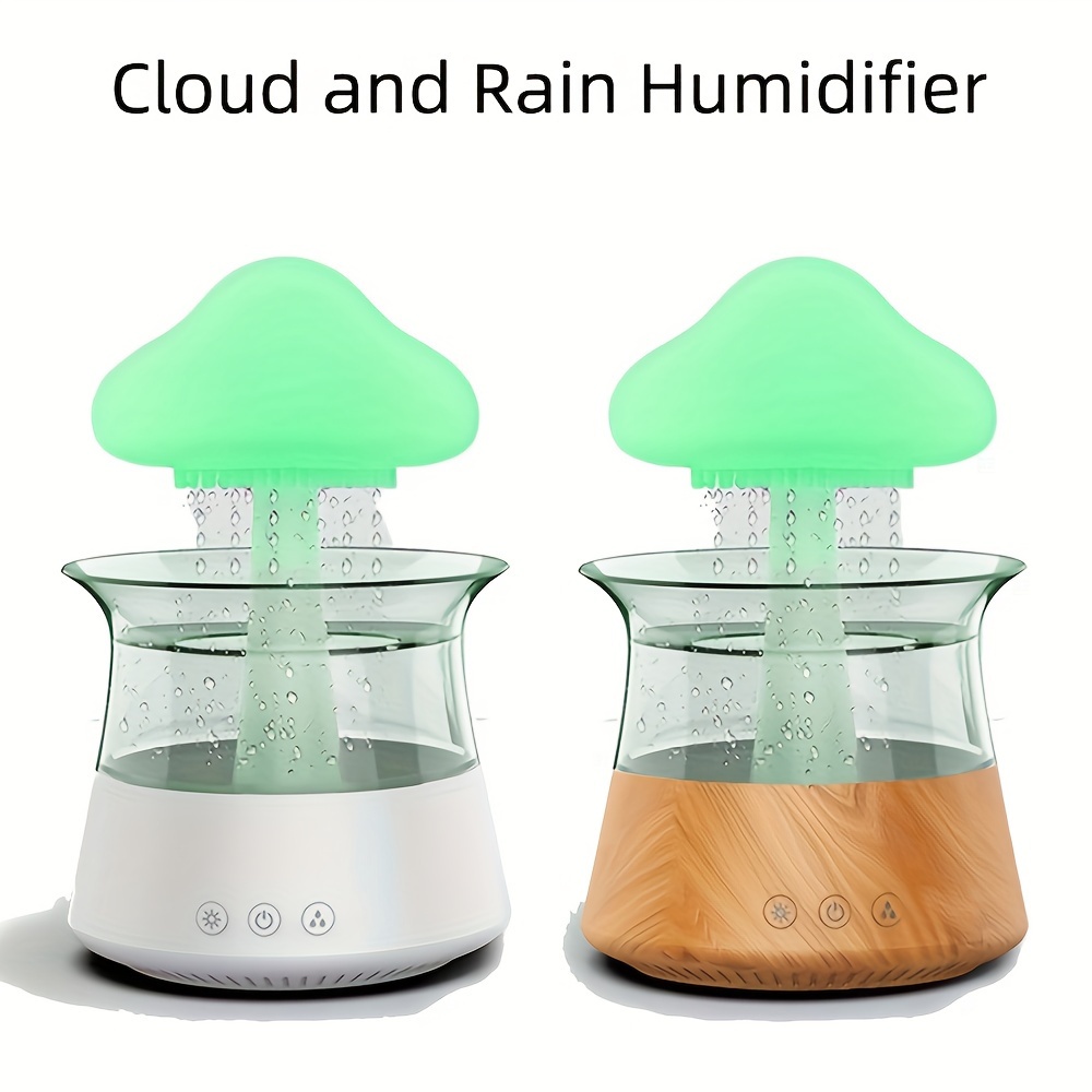 Humidificateur de nuage de pluie, humidificateur de champignon, lampe  cascade, diffuseur de champignons, humidificateur de nuage, gouttes de  pluie, sons de pluie pour dormir, diffuseur de nuage de : : Santé  et