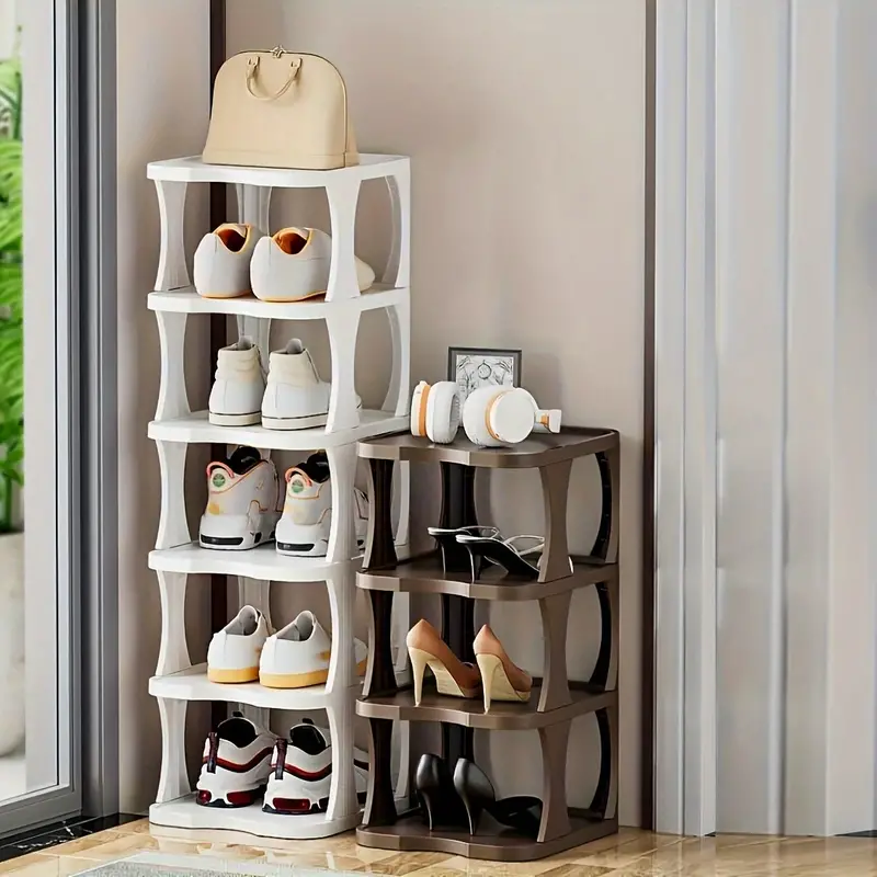 Multi-layer Shoe Rack, Folding Stackable Shoe Storage Shelf, Household Shoe  Cabinet, Simple Plastic Shoe Storage Containers, Household Space Saving  Storage Organization For Entryway, Hallway, Bedroom, Living Room, Home, Dorm  - Temu