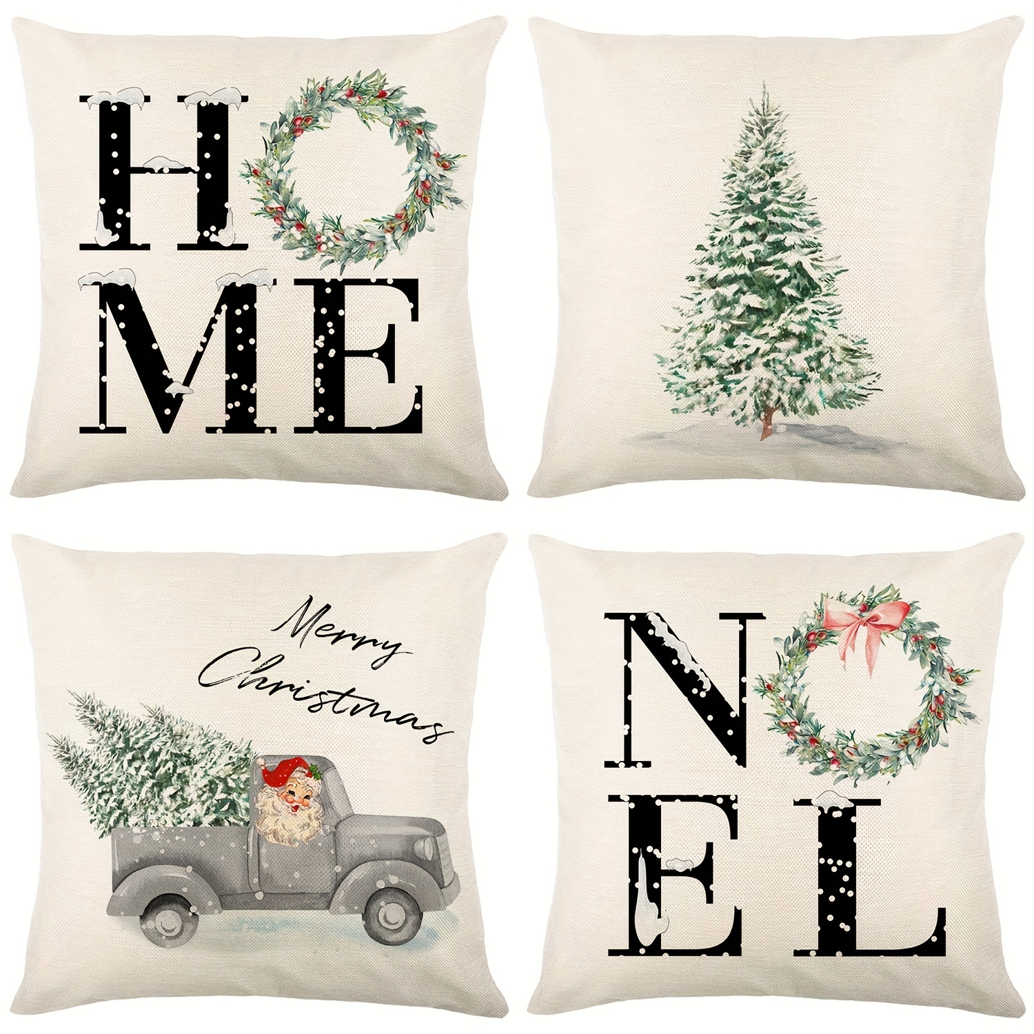 Christmas Decorative Pillows, Inserts & Covers
