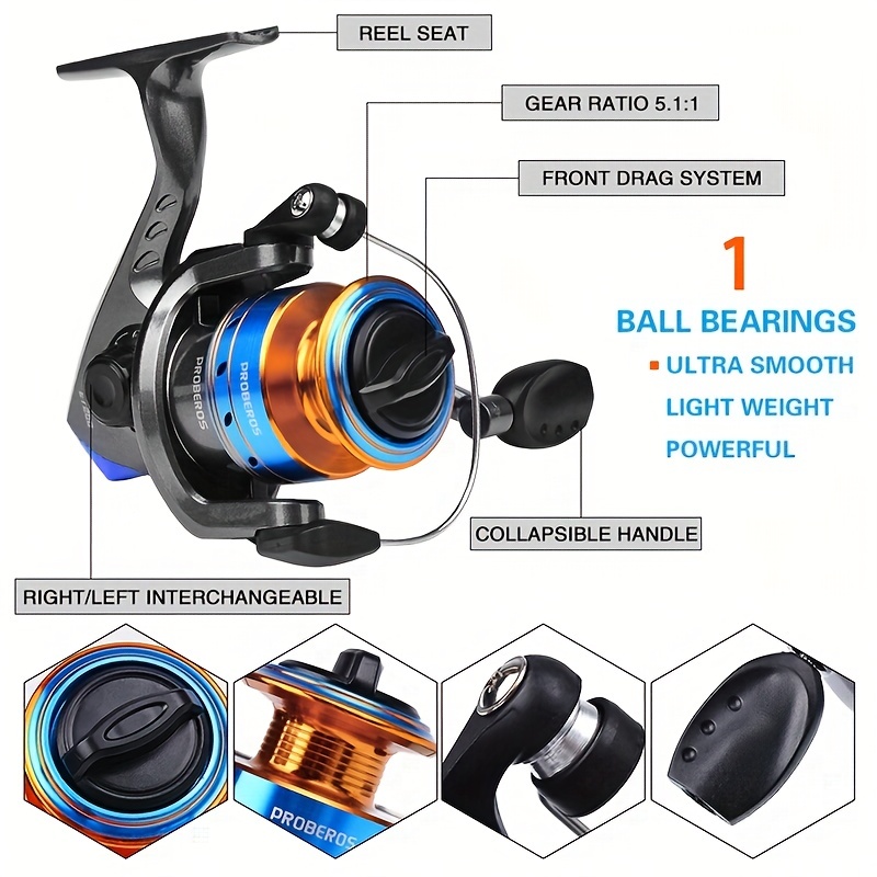 4 Sections Fishing Combos, 82.68inch/6.89FT Carbon Fiber Rod And 19+1 BB  7.2:1 Gear Ratio Baitcasting Fishing Reel, Fishing Supplies