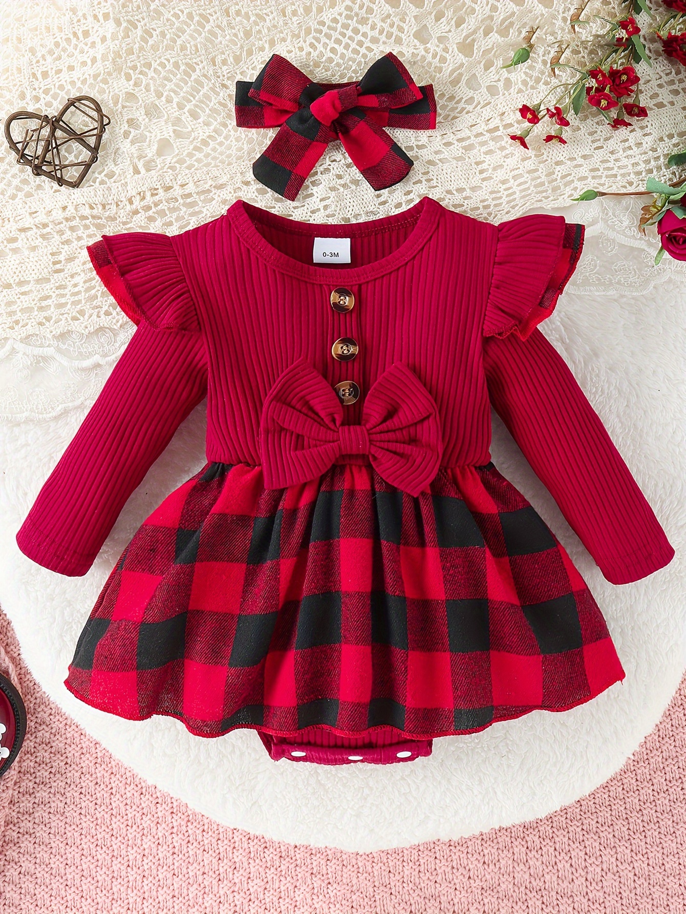 baby girl red long sleeve top