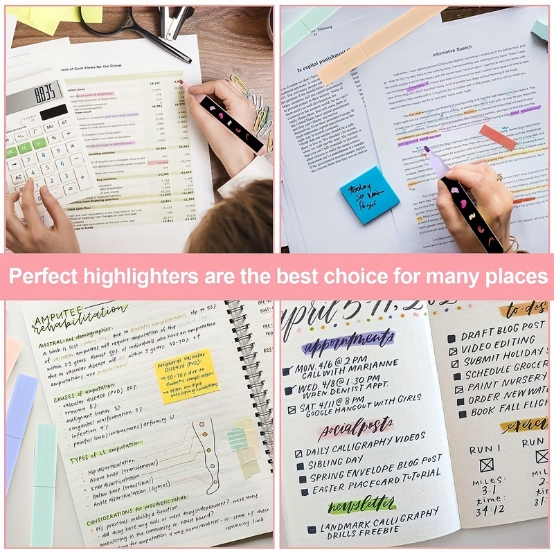 Aesthetic Highlighters, 12 Colors Pastel Bible Highlighters And