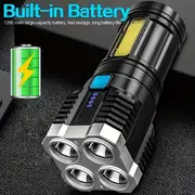 multifunctional led display flashlight 4 modes brightness adjustable for outdoor emergency use details 2