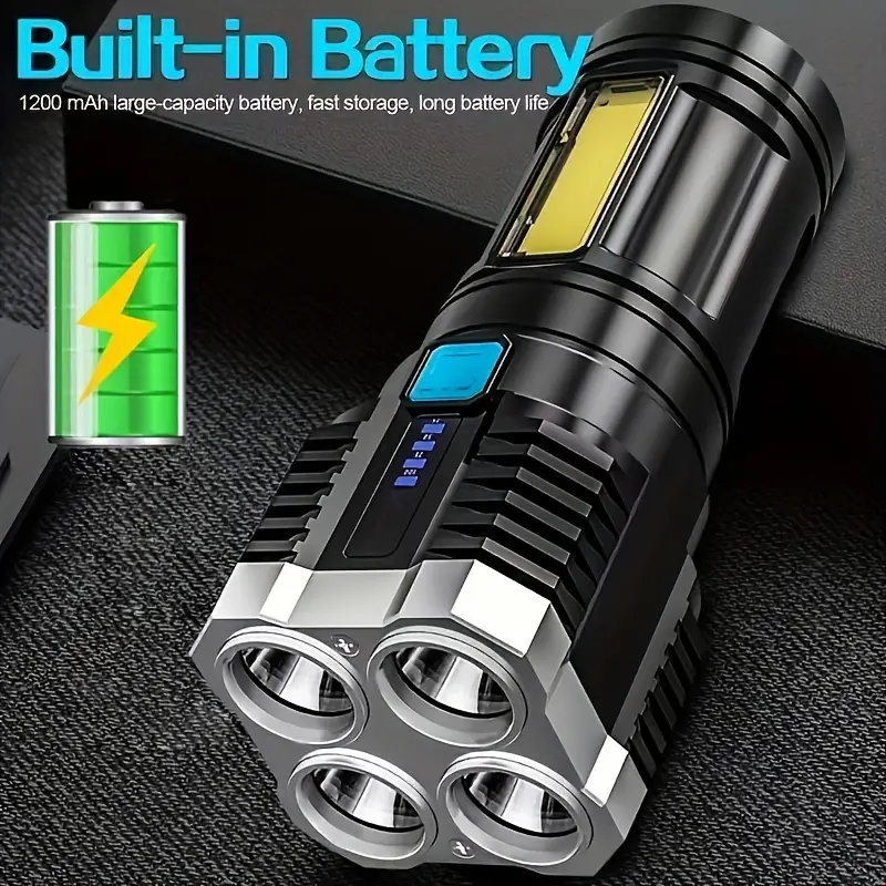 multifunctional led display flashlight 4 modes brightness adjustable for outdoor emergency use details 2