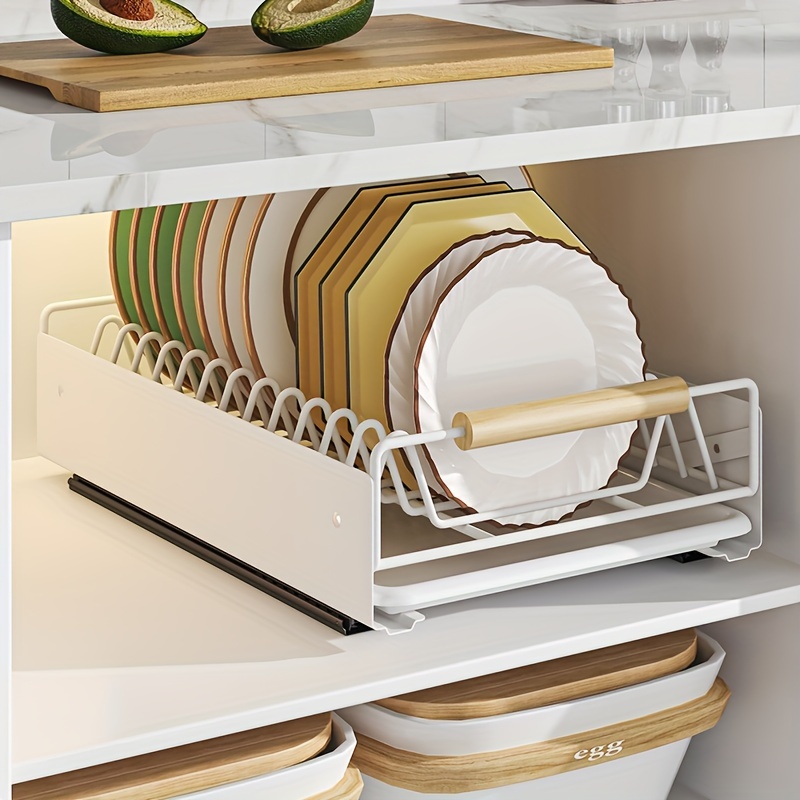 Under Sink Dish Rack And Storage Organizer Pull Out Cabinet - Temu