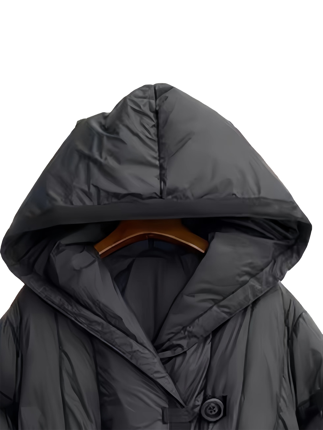 Knee length puffer sales coat with hood