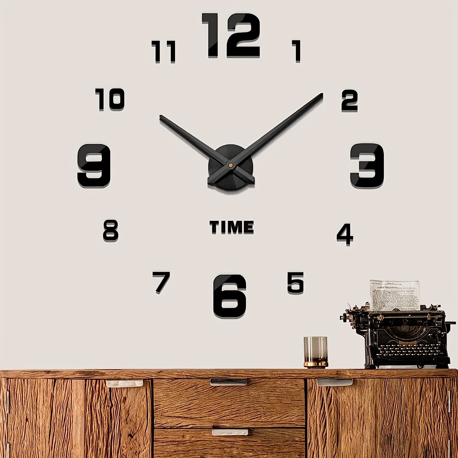 DIY Alfabeto Hogar Reloj De Pared Grande Relojes De Diseño Moderno