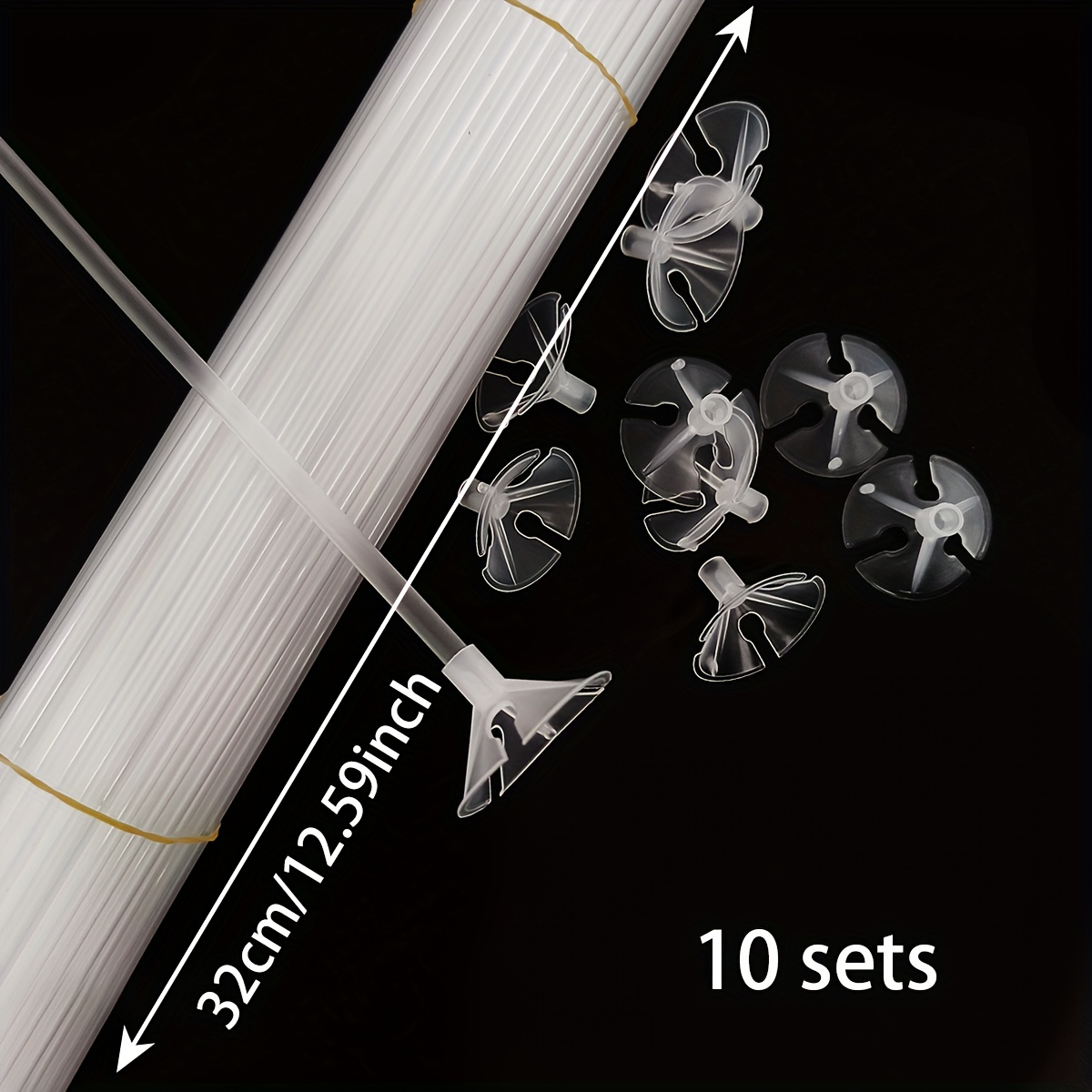 10Sets Transparent Balloon Holder Thickened Balloon Accessories Party Supplies