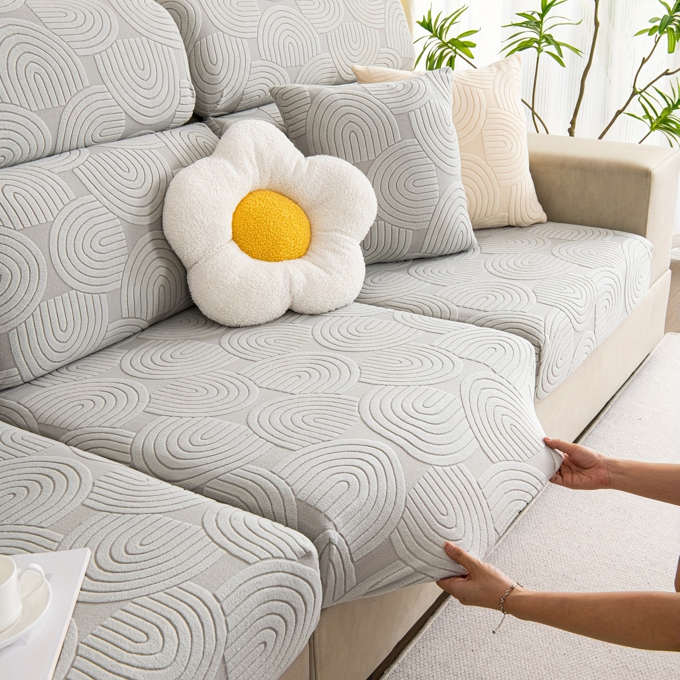 Jacquard Sofa Slipcover Seasons Sofa Cover Furniture - Temu