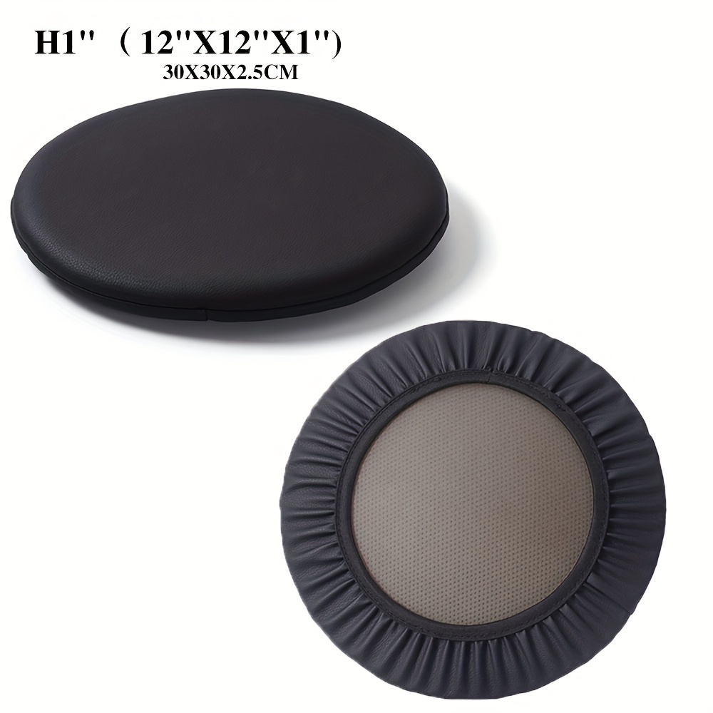 Elastic Pu Leather Round Stool Cover Waterproof Stool Protective Cover Bar  Salon Small Round Seat Cushion Cover Living Room Home Decor - Temu