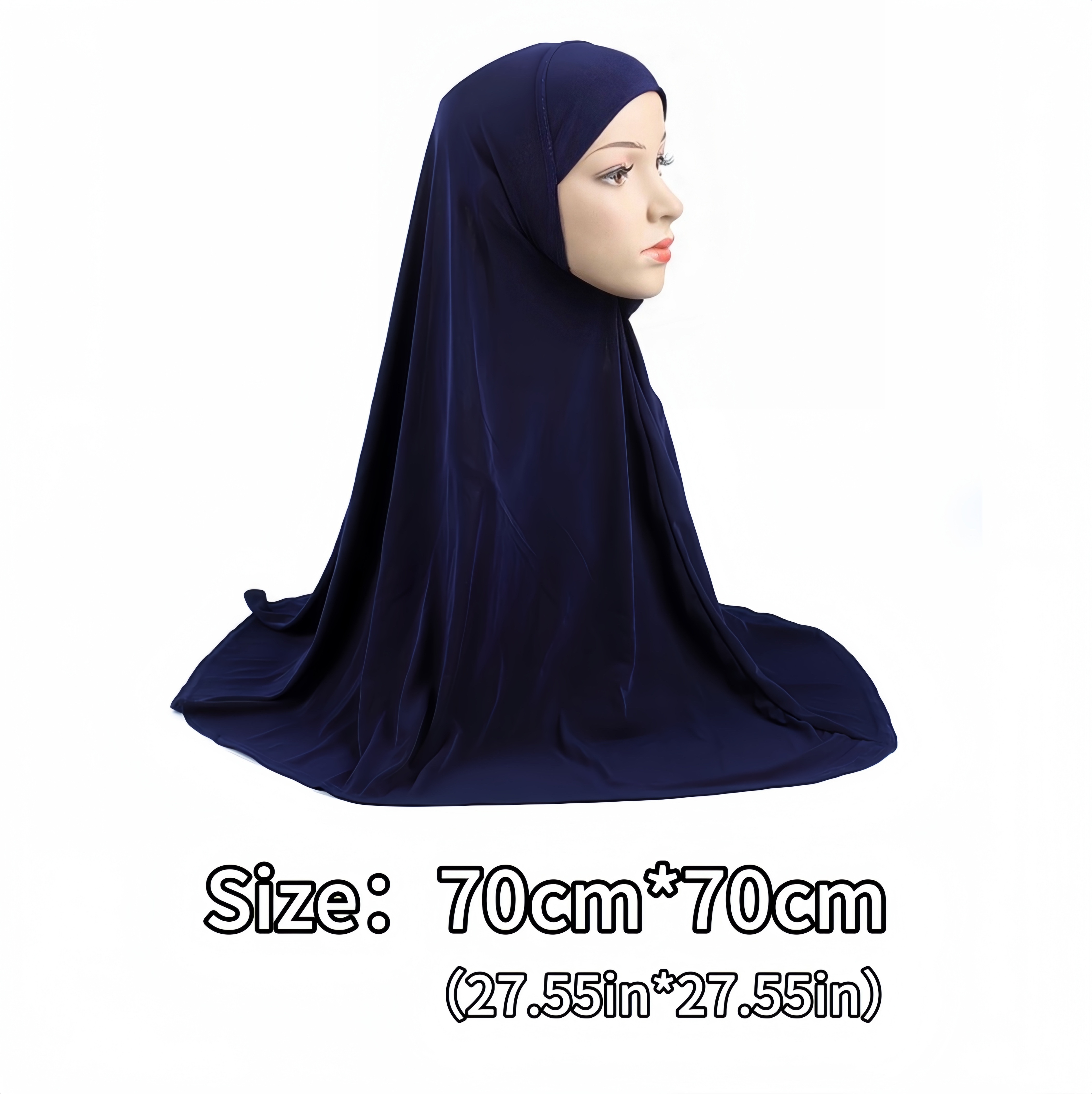 Solid Color Hijab Hat Ethnic Style Arabic Head Wrap Scarf - Temu Australia