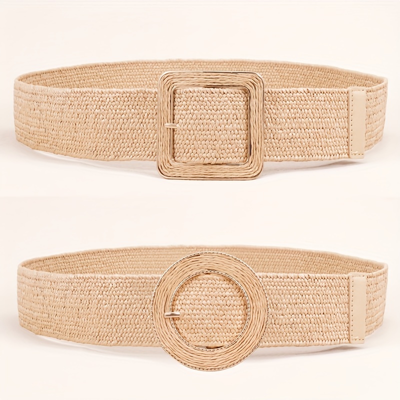 2pcs Round Buckle Belt