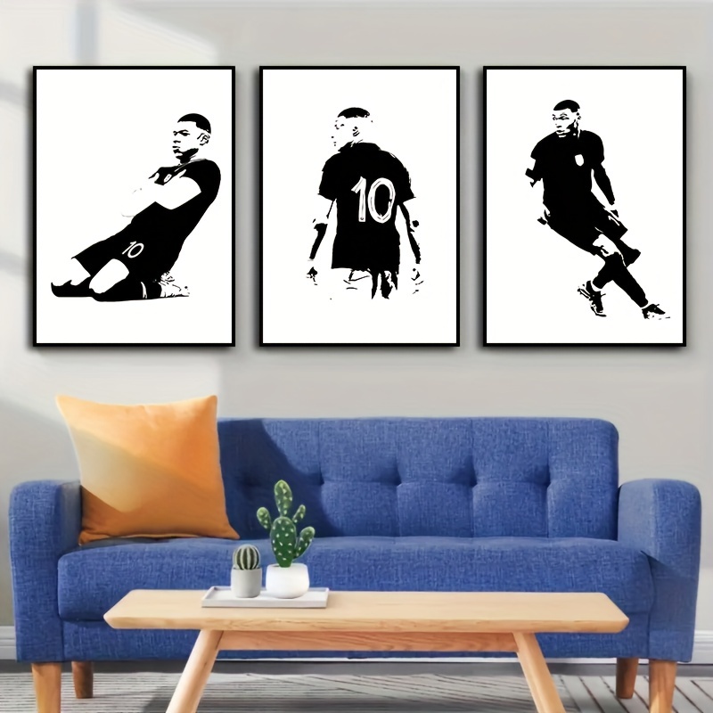 Framed Abstract Canvas Painting, Football Baseball Painting On Canvas Wall  Art, Sports Artwork Wall Painting For Bathroom Bedroom Office Living Room  Home Wall Decor - Temu