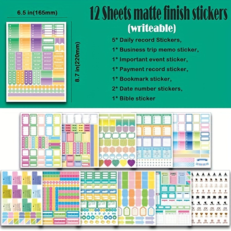 Planner Number Stickers 