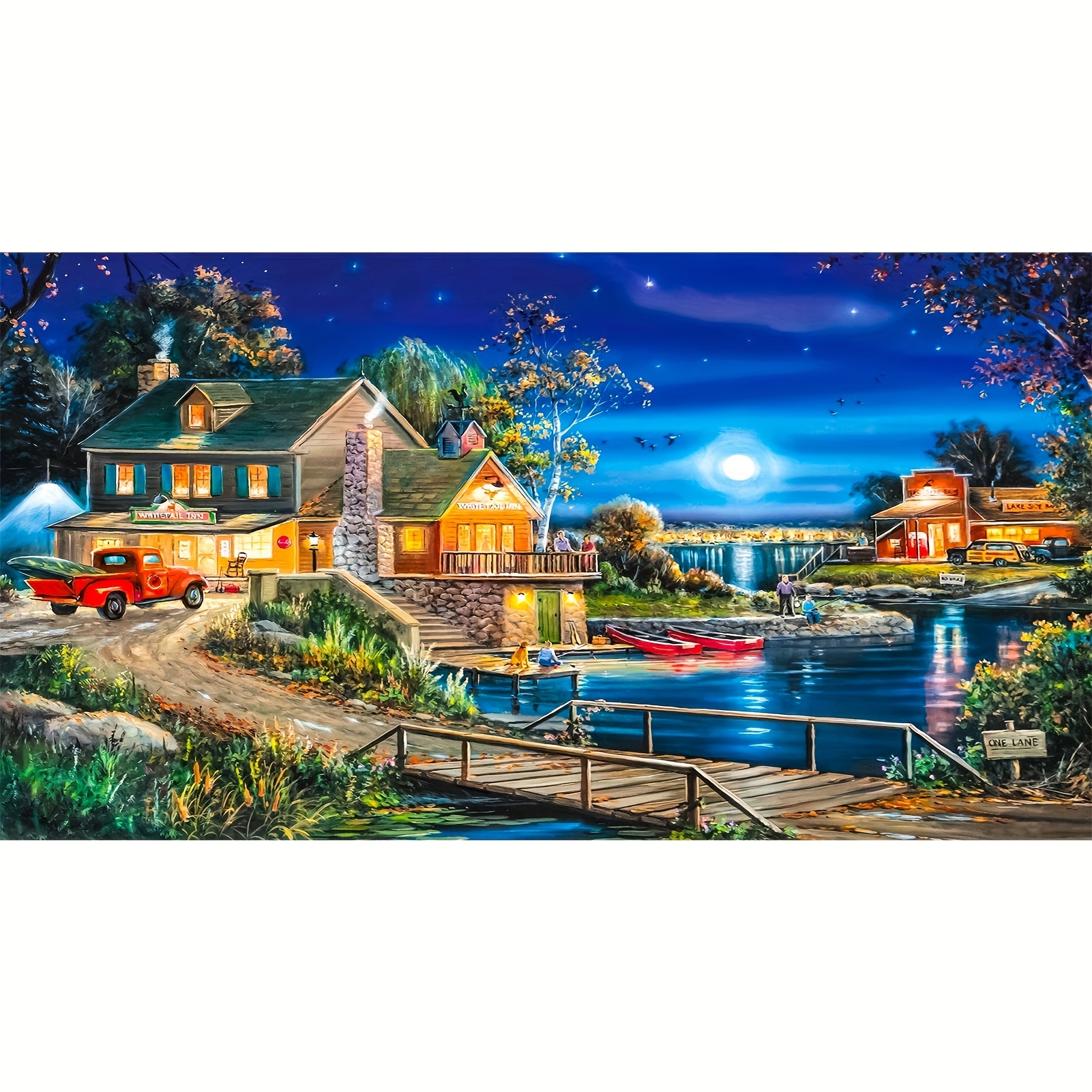 5d Diy Large Artificialdiamond Painting Kits For Adult Lake - Temu