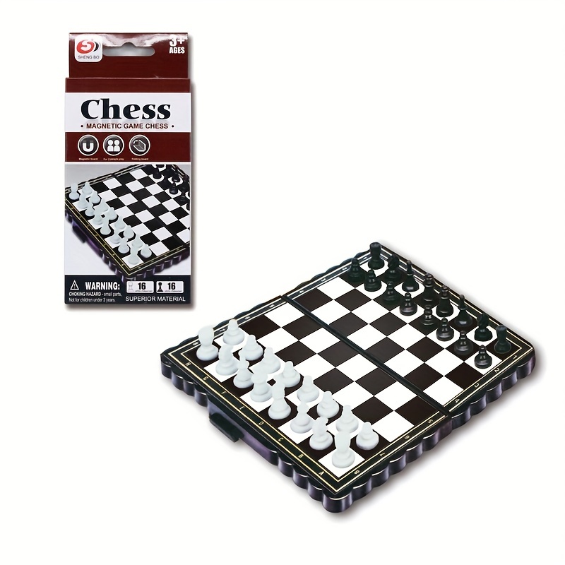 Chess Sets Travel Board Games: Magnetic Folding Chess Board with  Instructions Teen Gifts Family Games Educational Toys for Kids and Adults  9.5 Inch