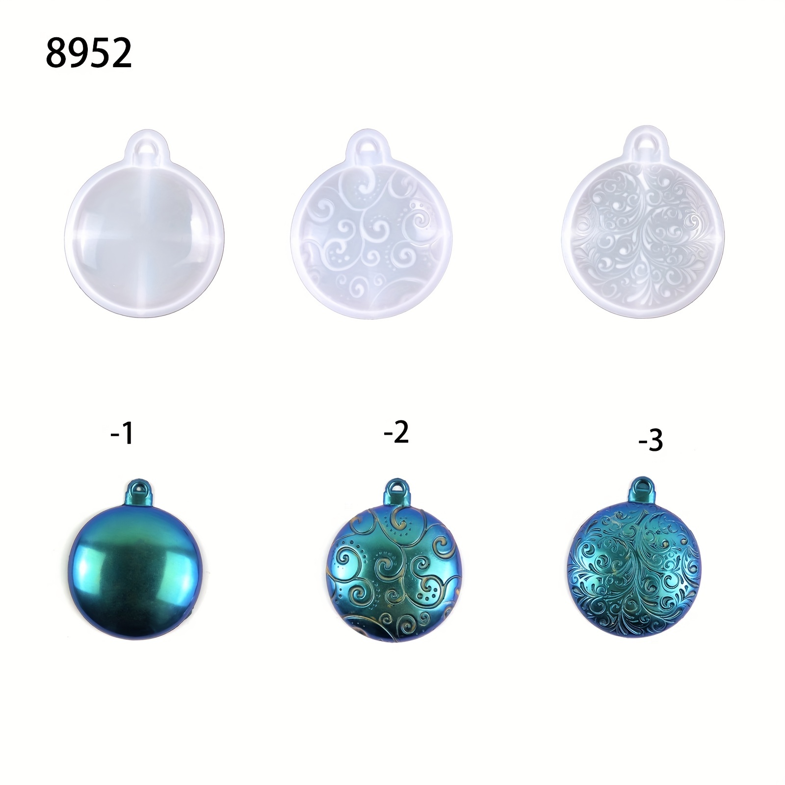Shiny Glossy Christmas House Shape Resin Keychain Mold Epoxy Resin Silicone  Molds Key Ring Pendant Molds Resin Home Decoration Mould for DIY Cute