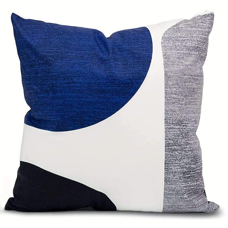 Blue Throw Pillows Bstract Geometric Modern Pillowcases - Temu