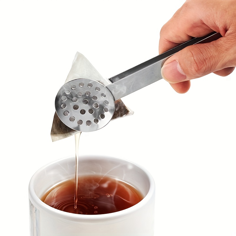 Stainless Steel Tea Bag Squeezer Tongs Strainer Grip Sugar - Temu