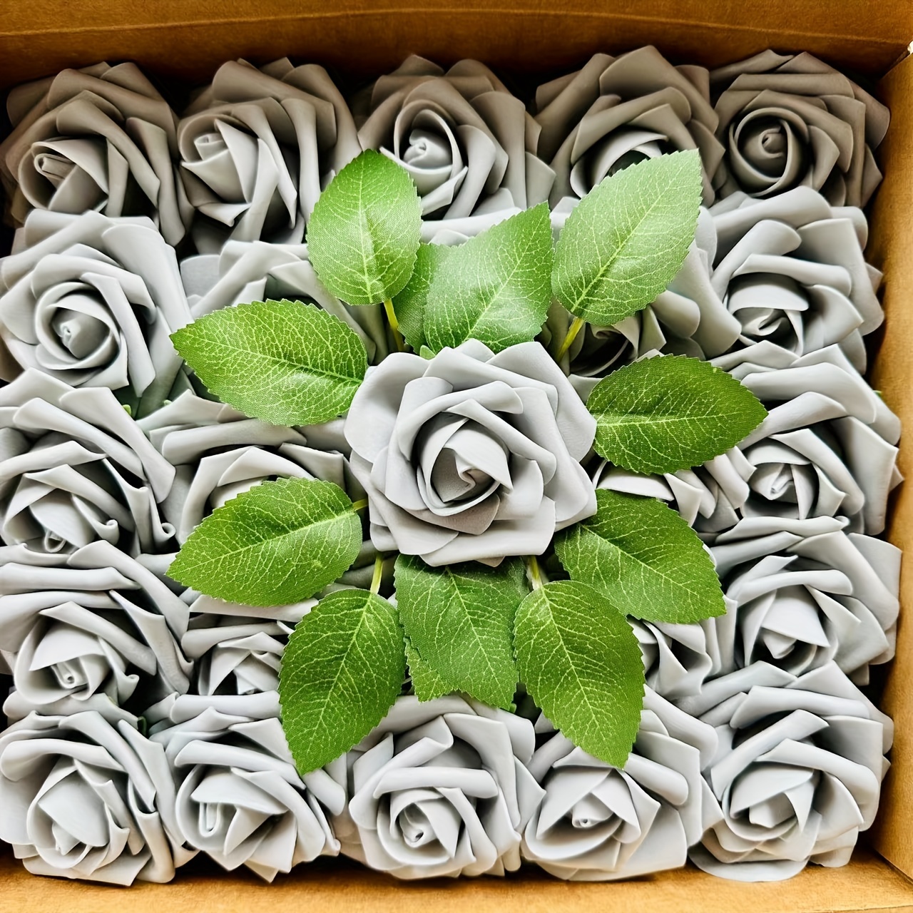 Fiori Artificiali 50 Pezzi Rose Finte In Schiuma Steli Bouquet