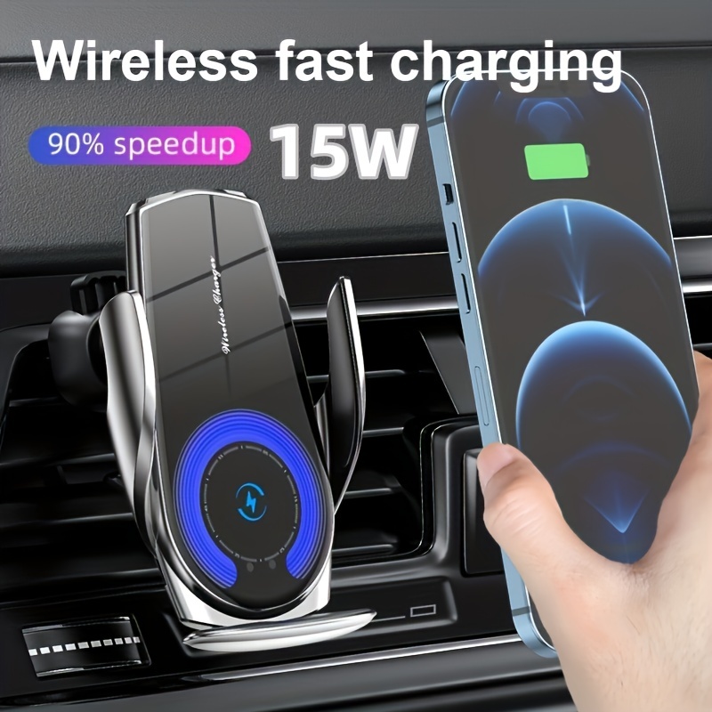 15W Wireless Car Charger Fast Charging Car Charger Auto Clamping