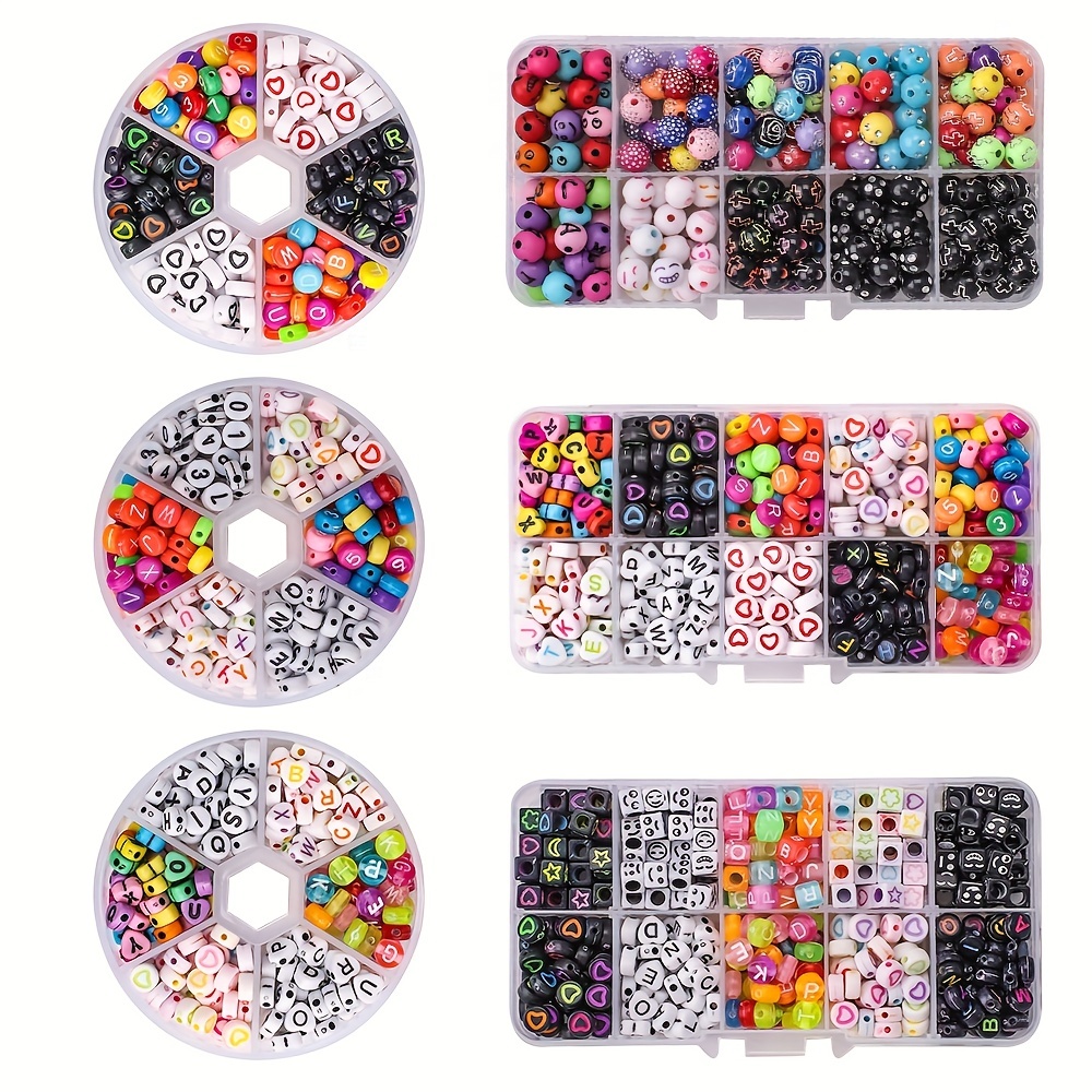 Letter Beads 28 Pattern Styles And 6 Font Colors Assorted - Temu